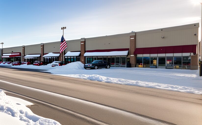 Commercial parking lot snow removal
